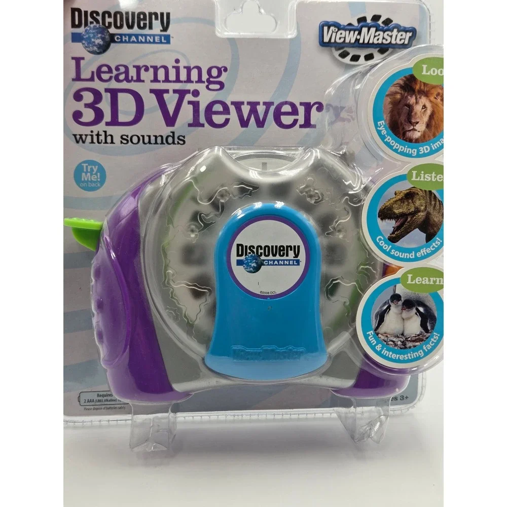 Discovery Channel View-Master Learning 3D Viewer with Sounds Purple Blue M9533